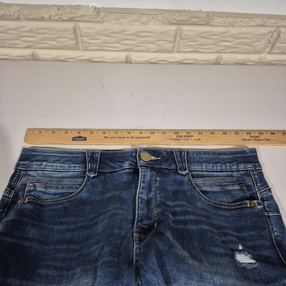 Democracy Jeans Womens 14 Ab Solution Ankle Skimmer Distressed Stretch Shaping - Picture 9 of 12